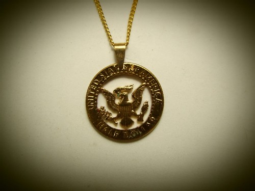 Hand cut kennedy - 50, coin