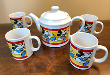 Mickey Mouse Teapot & 4 Cups