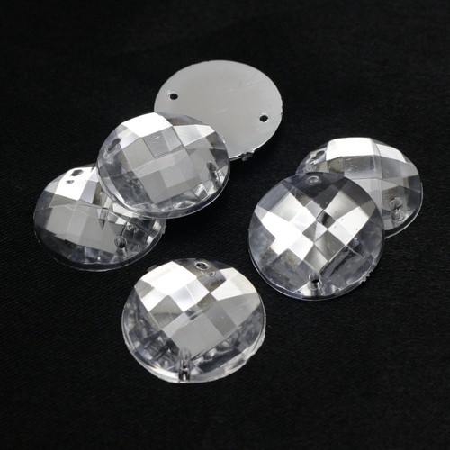 25pcs 20mm clear acrylic - clear,