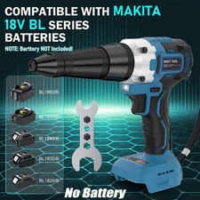 Cordless Electric Rivet Gun Brushless with LED for Makita 18V Battery Machine UK