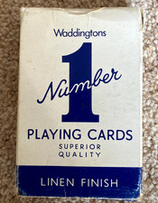 Waddingtons "Number 1" Set Of Playing Cards, Vintage, Linen Finish