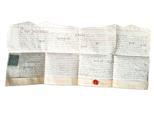 Georgian vellum indenture - vellum,