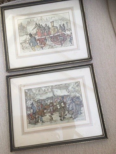 Two vintage framed anton - two, pieck