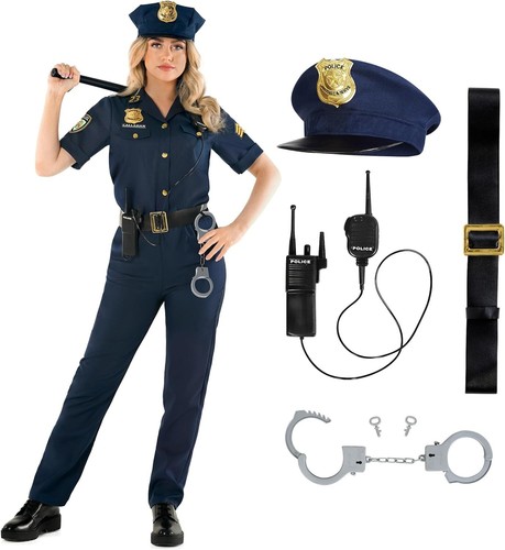 Women police officer costume - police,