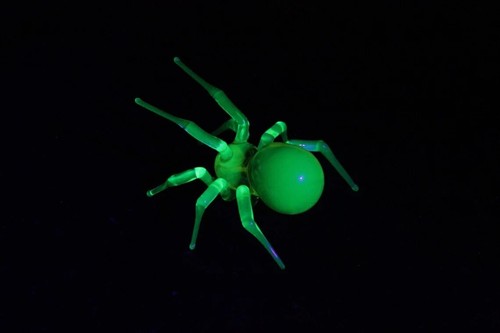 Uranium glass spider - glass,