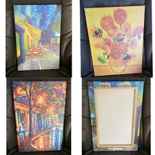 Job lot 3 x Gorgeous wooden framed canvas art prints. Collection Linden Glos