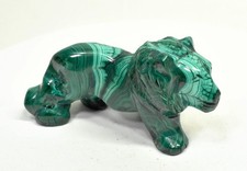 3.54" POLISHED MALACHITE LION