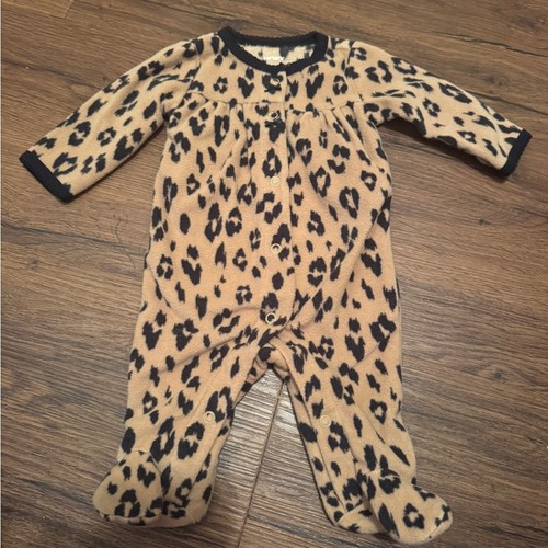 Carter leopard print footie - leopard,