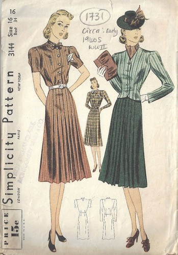 1940s ww11 vintage sewing - 1940s,