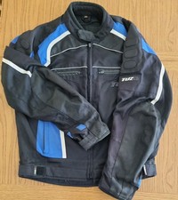 Tozo Men's Motorcycle Jacket  Medium Black Blue