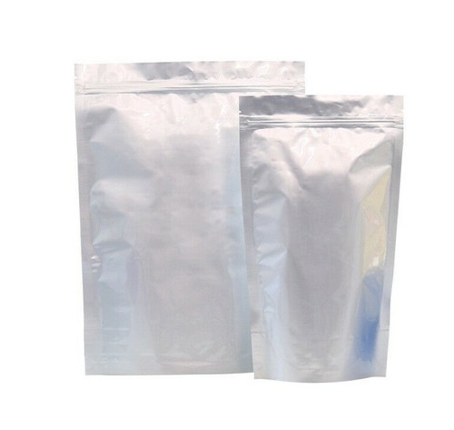 Silver pouch bag zip lock - pouch,