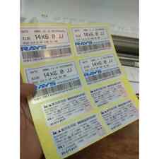 8 PCS VOLK RAYS TE37 CE28 WHEELS SET PRODUCTION DESIGN TAG W/WO BARCODE STICKERS