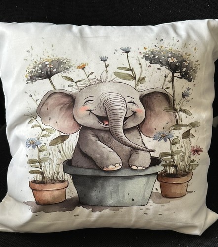 Smiley elephant cushion - smiley,