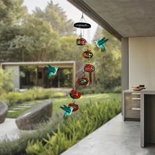 6 Glass Balls Hummingbird