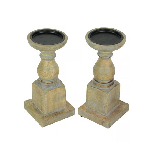 Set grey washed wooden - grey,