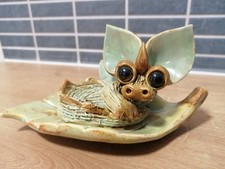 Yare Design Pottery Dragon in a Leaf, Ceramic, Vintage, Rare