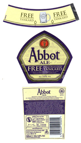 Beer label green king - green, abbot
