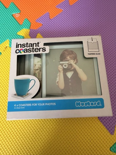 Mustard instant photo coasters - instant,