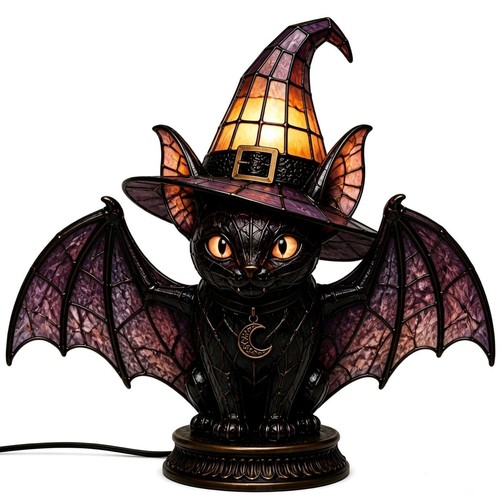 Black cat witch hat - black,