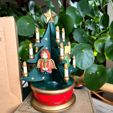 Vintage Avon Angel christmas tree musical rotating animated
