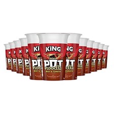 Beef & Tomato King Pot Noodle Instant Vegetarian Snack quick-to-make 12x 114 g