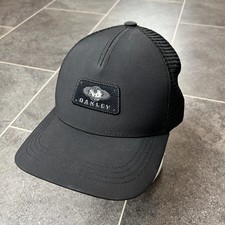 Oakley Patch Eclipse Tracker Baseball Cap Hat Black Mesh Adjustable Snapback