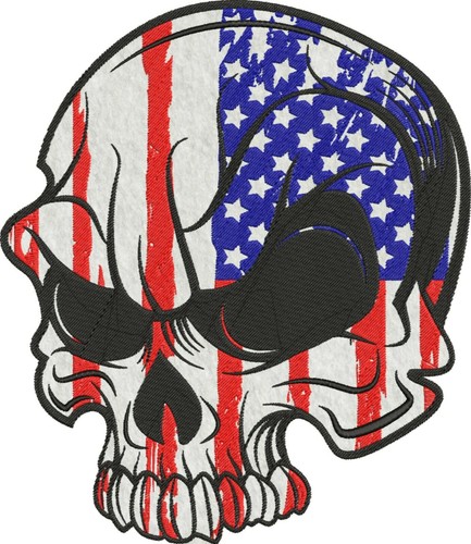 Usa skull backpatch - usa,