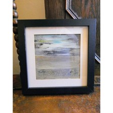 Original Mixed Media Beach Landscape Print – Framed Seascape Wall Art