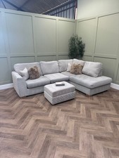 Silver DFS Orka L Shape Sofa -