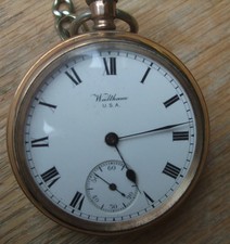 9CT gold Waltham pocket watch