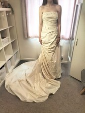 Wedding dress with train in Ivory by Benjamin Roberts  Size 14
