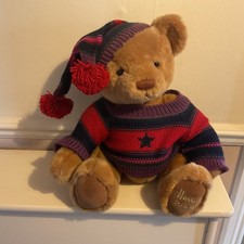 Harrods Iconic Christmas Bear 2004 Wooly Jumper and Hat Thomas