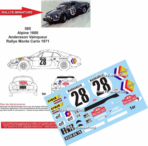 Decals ref 0585 alpine - ref,