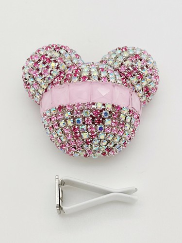 Pink mickey rhinestone car air - rhinestone,