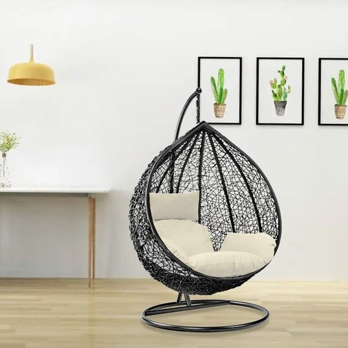 Rattan swing egg chair - chair, outdoor