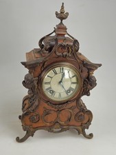 Antique German Lenzkirch Brass Inlaid Bracket Clock