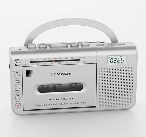 Portable cassette player with - cassette,