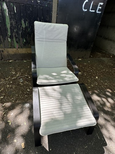 Ikea poang chair and footstool - ikea,