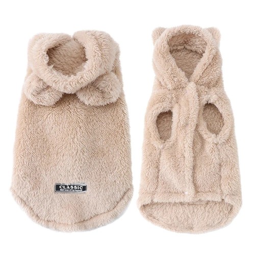 Warm fleece dog hoodie coat - fleece,
