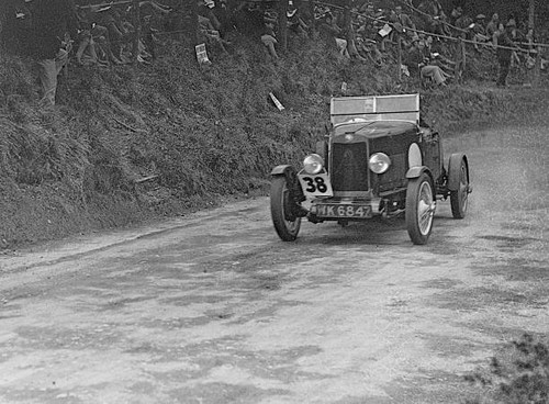 Old large motor racing photo - old,