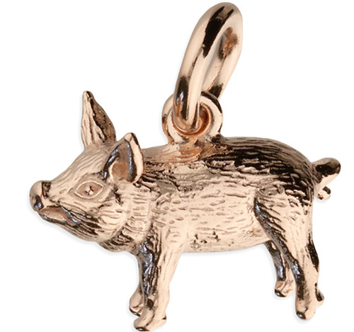 Rose gold pendant - gold, necklace