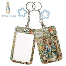 1 Cute Peter Rabbit Bunny ID Card Holder with Keychain Keyring Pendant New UK