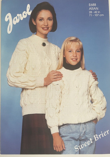 Ladies girls cable aran - ladies,