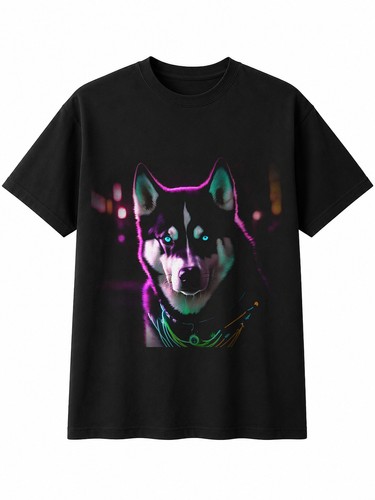 Siberian husky neon - husky,