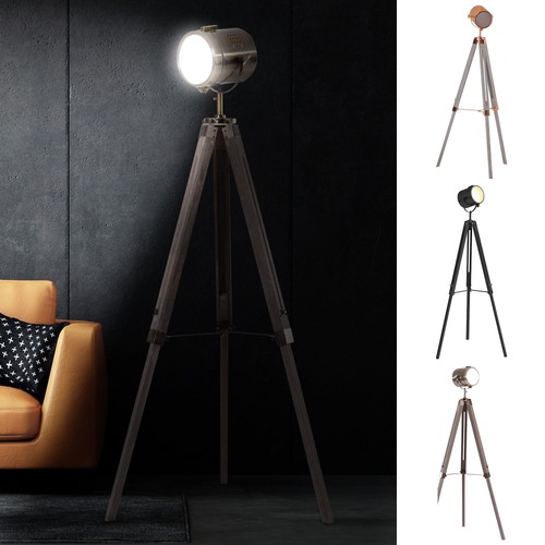 Vintage tripod floor - tripod, lamp
