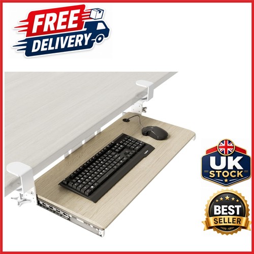 Under desk keyboard - desk, oak