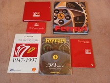 Ferrari 50th Anniversary Memorabilia. Programme, Factory Map, Postcards Etc