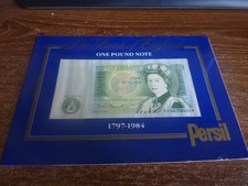 Old £1 note in presentation pack. Persil 1797 – 1984.