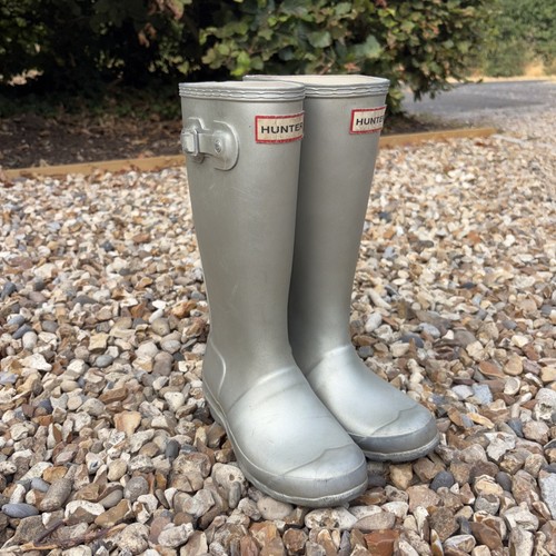 Hunter kids wellies silver - hunter,