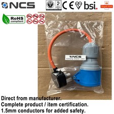 NCS UK Mains Adaptor Cable 13A
